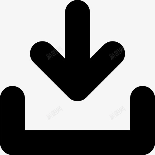 托盘箭头web应用程序图标svg_新图网 https://ixintu.com web应用程序 下载托盘 箭头