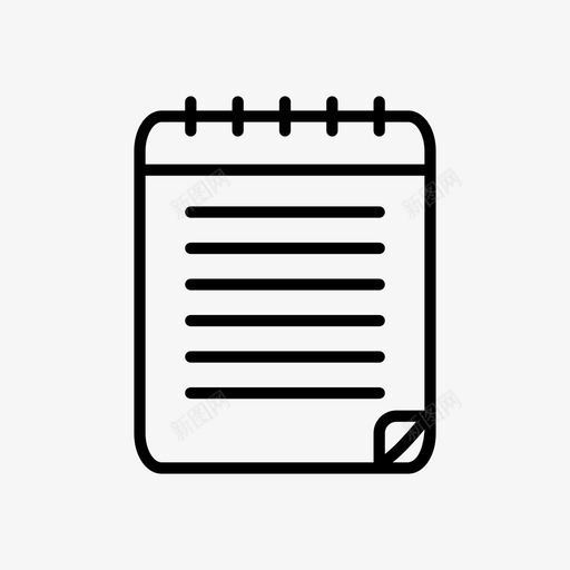 记事本备忘录笔记本图标svg_新图网 https://ixintu.com 商务 备忘录 提醒 笔记 笔记本 纸张 记事本