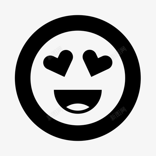 心眼脸表情符号心图标svg_新图网 https://ixintu.com 心 心眼脸 激情 爱 胖胖的脸 表情符号