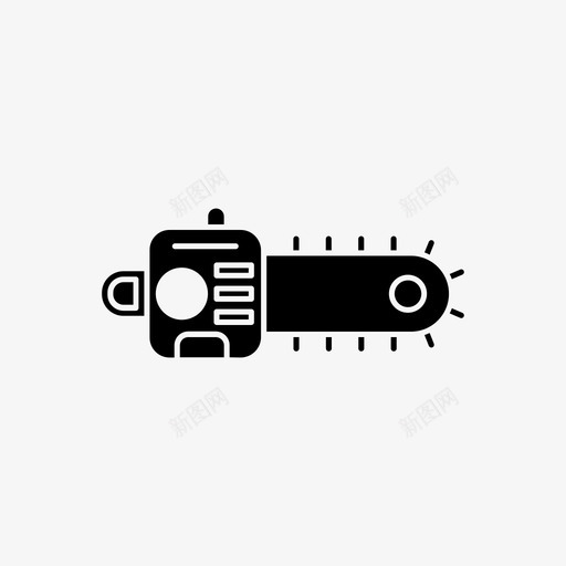 电锯建筑设备图标svg_新图网 https://ixintu.com 工具 建筑 木材 电锯 设备