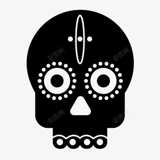 头骨死亡哥特式图标svg_新图网 https://ixintu.com 哥特式 头骨 死亡
