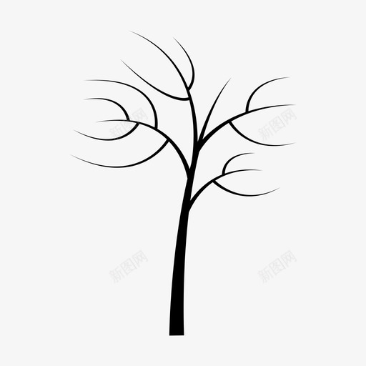 枯树秋天自然图标svg_新图网 https://ixintu.com 枯树 植物 秋天 自然