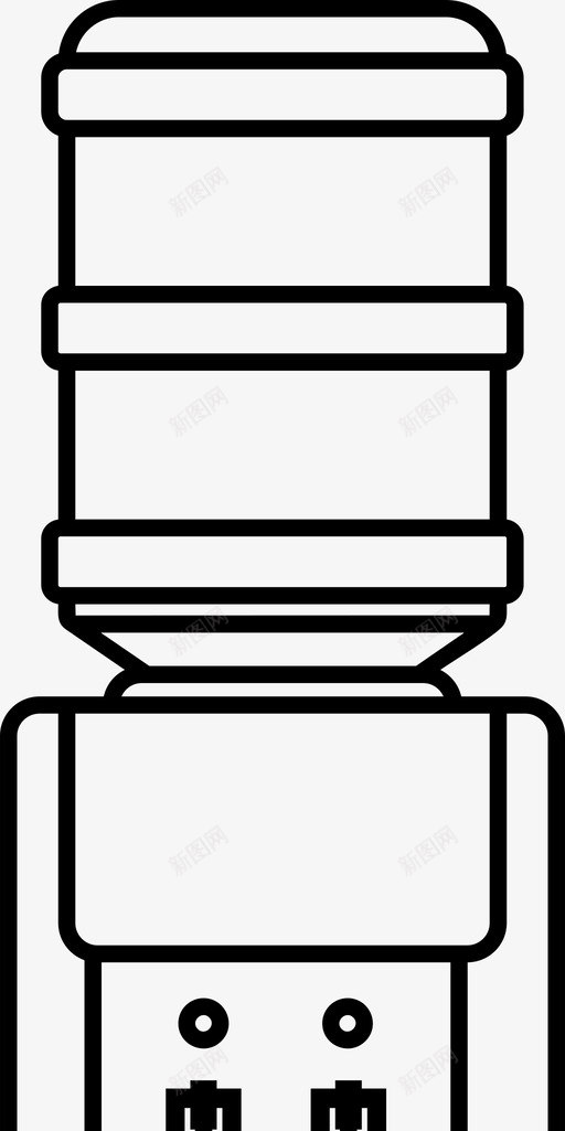 饮水机冷却器办公室图标svg_新图网 https://ixintu.com 冷却器 办公室 饮水机