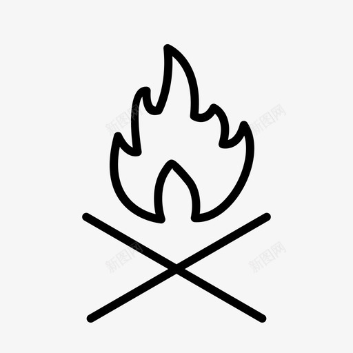 篝火冒险野营火图标svg_新图网 https://ixintu.com 冒险 篝火 野营 野营火