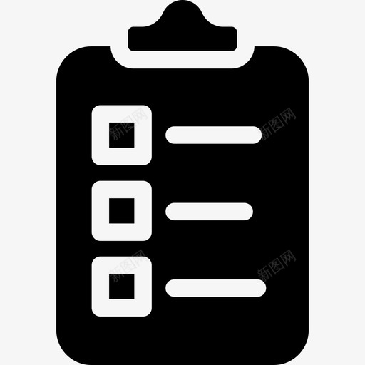 带列表的剪贴板医疗保健图标svg_新图网 https://ixintu.com 医疗保健 带列表的剪贴板