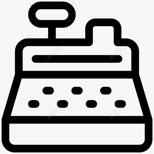 收银机购物商业线第五卷图标svg_新图网 https://ixintu.com 收银机 购物商业线第五卷