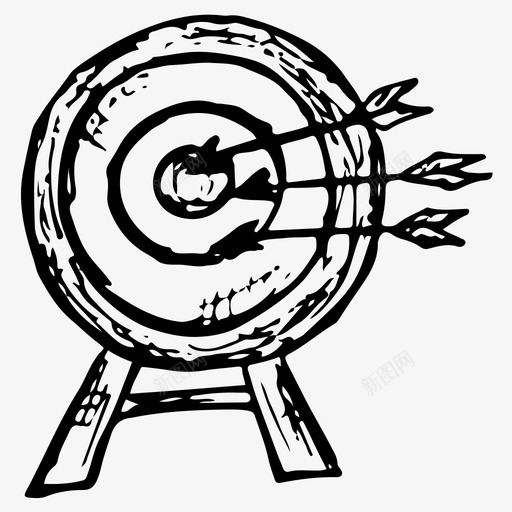 目标箭头手绘图标svg_新图网 https://ixintu.com 手绘 目标 箭头 草图 草图图标