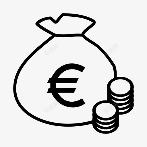 黄金硬币电子商务图标svg_新图网 https://ixintu.com 储蓄欧元 欧元 电子商务 硬币 货币 黄金