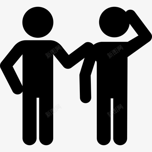 安慰手悲伤图标svg_新图网 https://ixintu.com 安慰 悲伤 手 肩膀