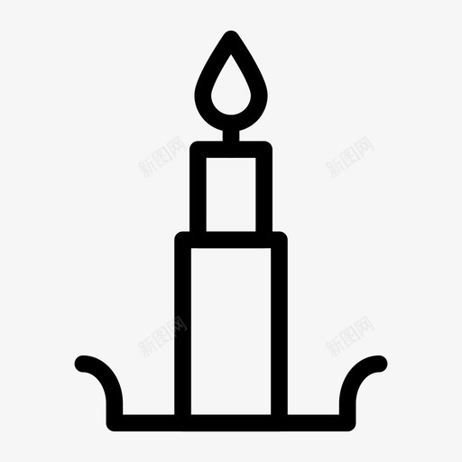 蜡烛商务火焰图标svg_新图网 https://ixintu.com 商务 火焰 灯 美容沙龙线图标 蜡烛