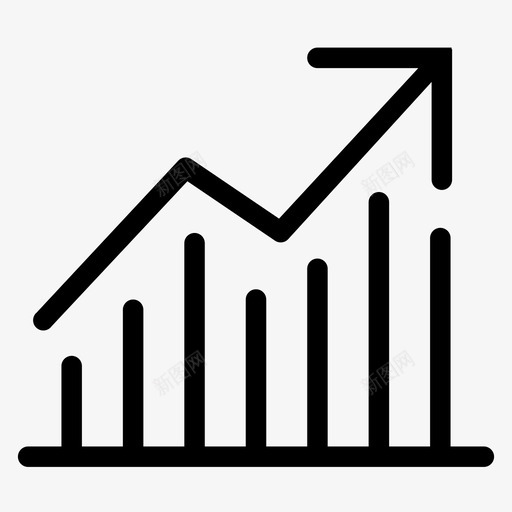 成长图表图标svg_新图网 https://ixintu.com 图表 成长