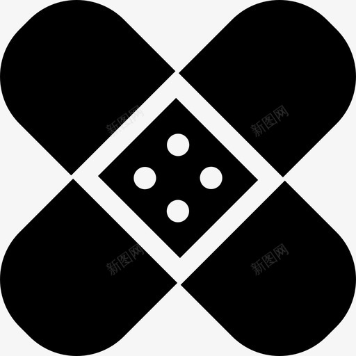 交叉贴片医疗保健图标svg_新图网 https://ixintu.com 交叉贴片 医疗保健