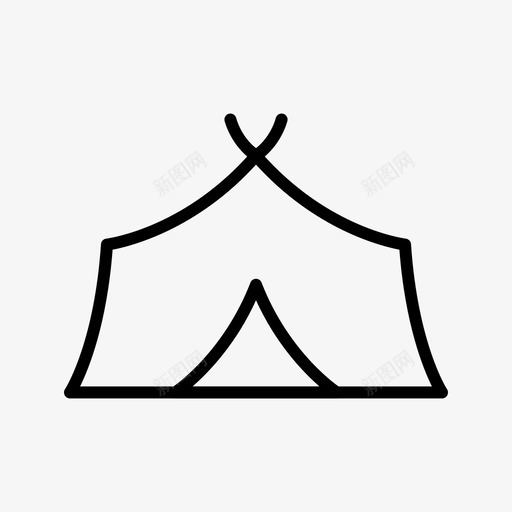 帐篷露营提皮图标svg_新图网 https://ixintu.com 帐篷 提皮 露营