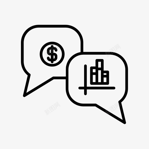 商谈建议泡沫图标svg_新图网 https://ixintu.com 商谈 建议 指导 泡沫 计划 金融