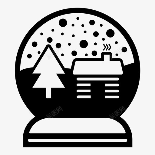 雪球小屋营地图标svg_新图网 https://ixintu.com 冬天 冰冻 小屋 营地 雪球