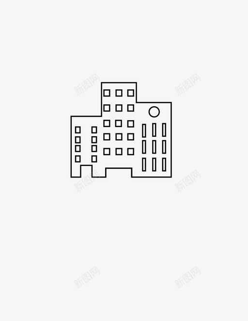 城市公寓建筑图标svg_新图网 https://ixintu.com 公寓 城市 天际线 建筑 摩天大楼 高楼
