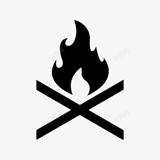篝火冒险营火图标svg_新图网 https://ixintu.com 冒险 篝火 营火 野营
