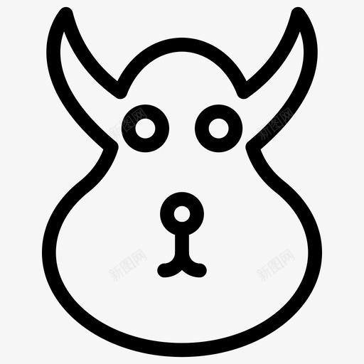 小牛动物牛图标svg_新图网 https://ixintu.com 动物 动物线图标 小牛 牛
