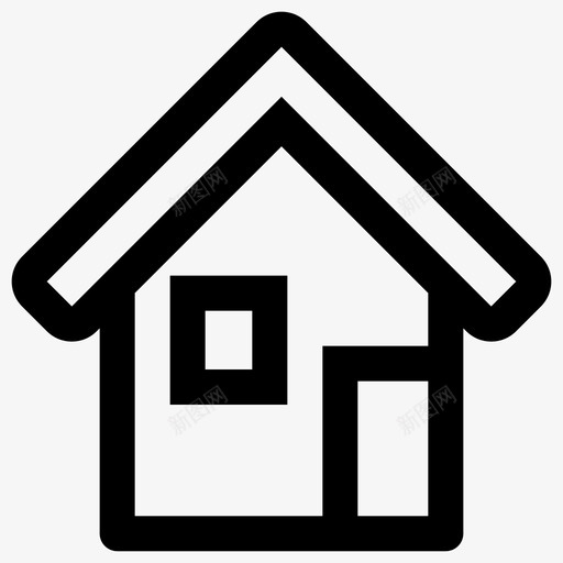 家住所房子图标svg_新图网 https://ixintu.com 住所 家 房子