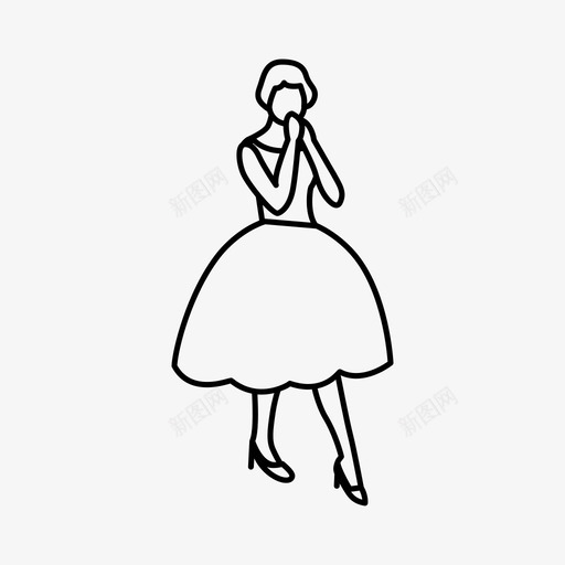 挡板舞蹈裙子图标svg_新图网 https://ixintu.com 丑闻 伟大的美国人同种类型 女性 挡板 舞蹈 裙子
