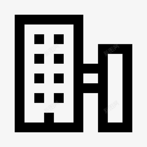 建筑房地产2号楼图标svg_新图网 https://ixintu.com 2号楼 建筑 房地产 线路