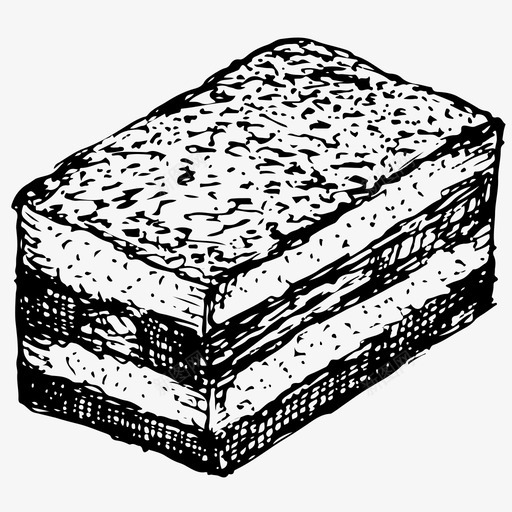 提拉米苏蛋糕食物图标svg_新图网 https://ixintu.com 提拉米苏 素描 蛋糕 食物