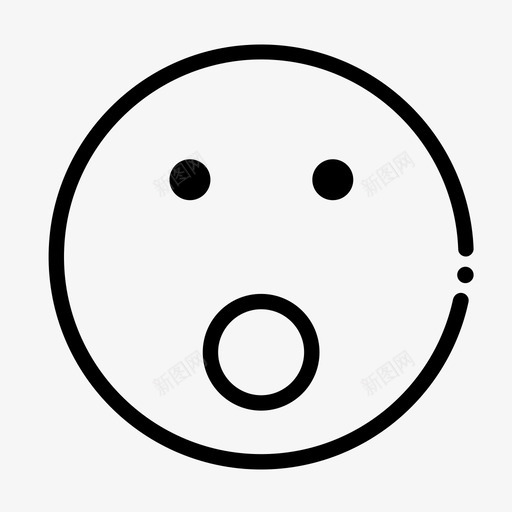 惊喜快乐哇图标svg_新图网 https://ixintu.com 哇 快乐 惊喜 表情符号