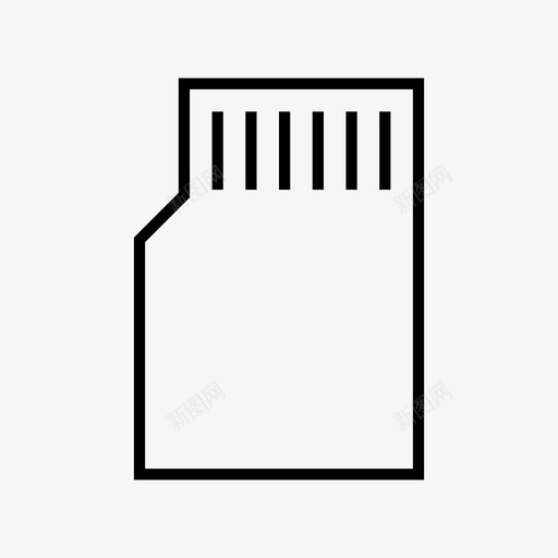 microsd卡芯片设备图标svg_新图网 https://ixintu.com microsd卡 sd卡 存储器 芯片 设备