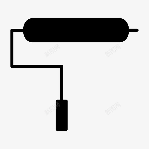 家居维修改进油漆辊图标svg_新图网 https://ixintu.com 家居维修 工具和用具 改进 油漆工 油漆辊
