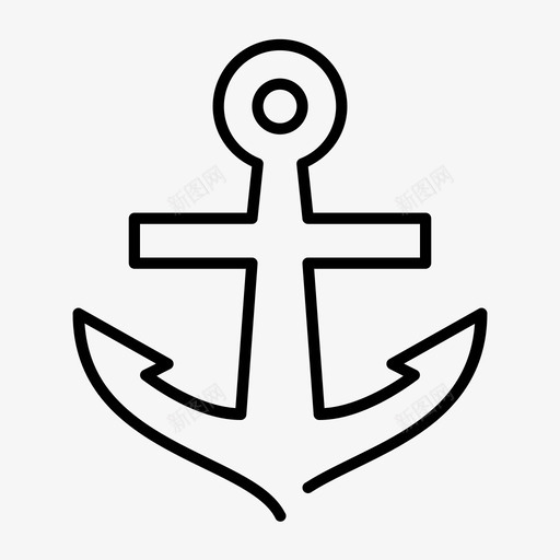 锚航海海盗图标svg_新图网 https://ixintu.com 搜索引擎优化 海 海盗 航海 船 锚