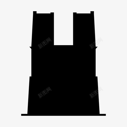 圣母院天主教欧洲图标svg_新图网 https://ixintu.com 历史 圣母院 天主教 旅游 欧洲