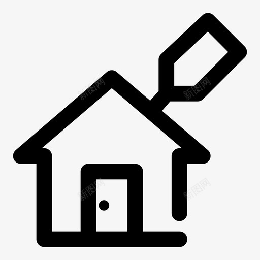 房屋租赁房地产银行业图标svg_新图网 https://ixintu.com 房地产 房屋租赁 银行业