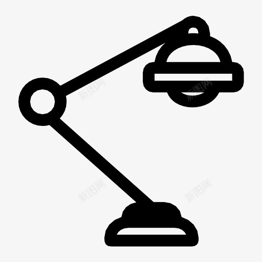 台灯电灯照明灯图标svg_新图网 https://ixintu.com 台灯 照明灯 电灯 阅读灯