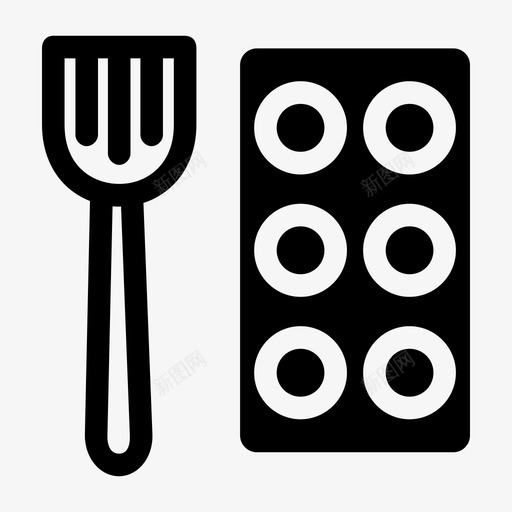 松饼烘焙烹饪图标svg_新图网 https://ixintu.com 松饼 模具 烘焙 烹饪 糕点