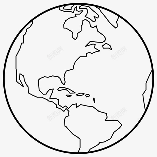 地球地图美国地图图标svg_新图网 https://ixintu.com 世界地图 地图 地球 美国地图