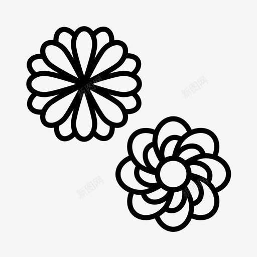花雏菊花匠图标svg_新图网 https://ixintu.com 花 花匠 雏菊