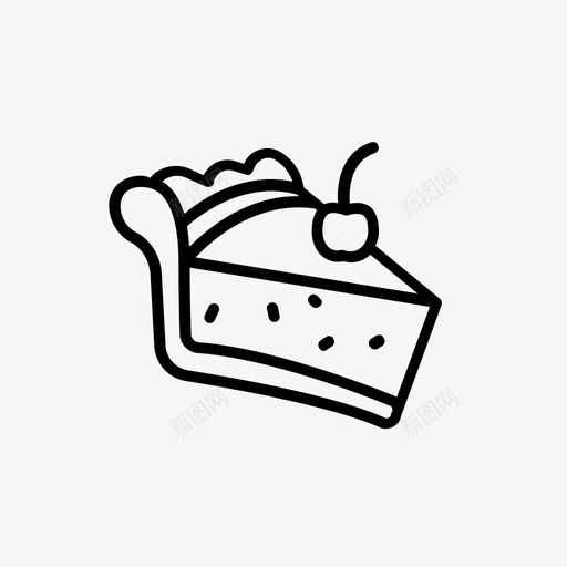 派秋天樱桃图标svg_新图网 https://ixintu.com 万圣节套餐3 假日 樱桃 派 秋天 食物