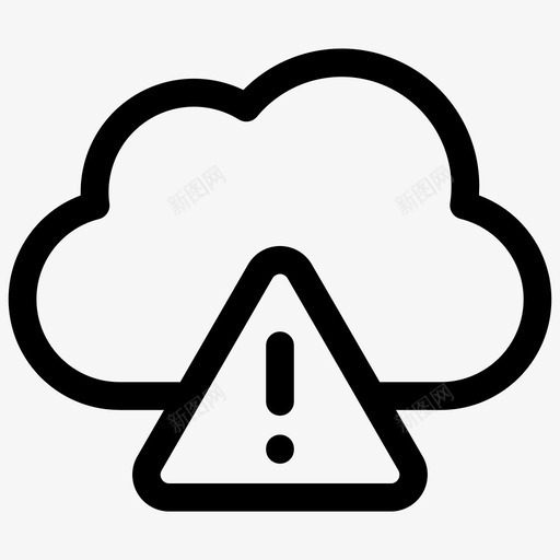 云错误警报云计算图标svg_新图网 https://ixintu.com 云计算 云错误 安全线第四卷 警报