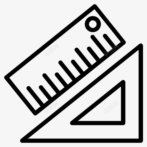 测量建筑设备绘图工具图标svg_新图网 https://ixintu.com 几何工具 工业和建筑线图标集 建筑设备 测量 测量工具 绘图工具