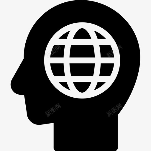 全局头部人类图标svg_新图网 https://ixintu.com 人类 人类思维雕文 全局 头脑 头部 思想 思考