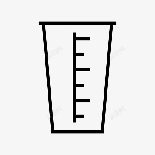 量杯烘焙厨房用具图标svg_新图网 https://ixintu.com 厨房用具 实验室 杂项 烘焙 量杯