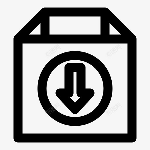 收件箱箭头向下图标svg_新图网 https://ixintu.com 加载 向下 收件箱 箭头 输入