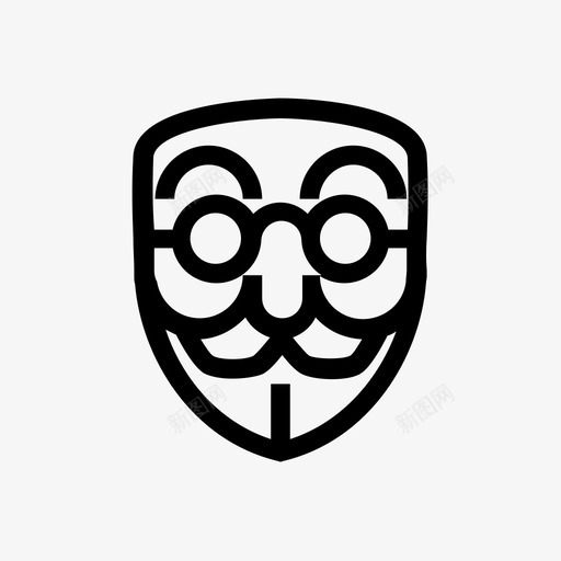 匿名眼镜表情符号黑客图标svg_新图网 https://ixintu.com 互联网 匿名眼镜 匿名面具 表情符号 面具 黑客