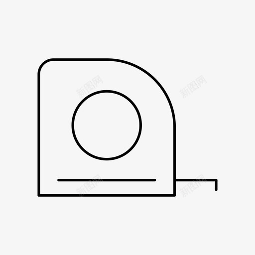 卷尺量具工具图标svg_新图网 https://ixintu.com 卷尺 工具 量具