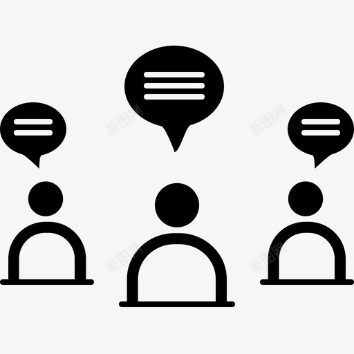 交流聊天会议图标svg_新图网 https://ixintu.com 交流 会议 群聊 聊天