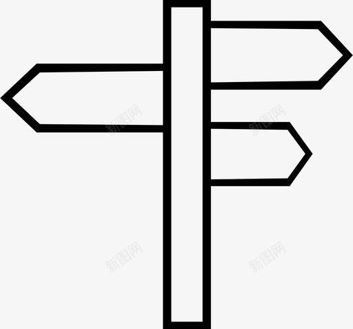 路标箭头方向图标svg_新图网 https://ixintu.com 左 方向 箭头 走 路标