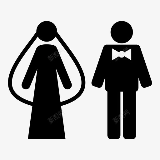 婚姻爱情关系图标svg_新图网 https://ixintu.com 关系 在一起 婚姻 新婚夫妇 爱情