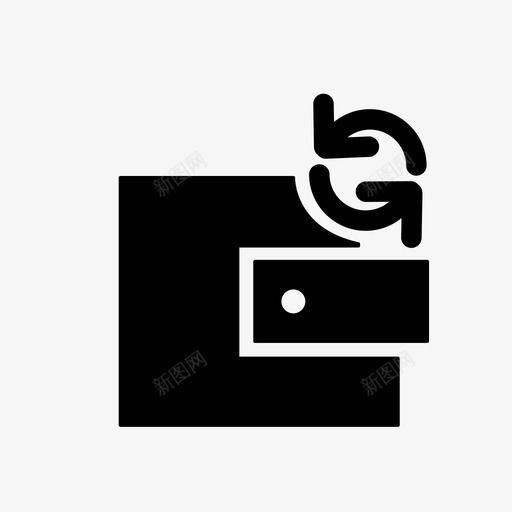 加载钱包货币充值图标svg_新图网 https://ixintu.com 充值 加载钱包 升级 填充图标 货币