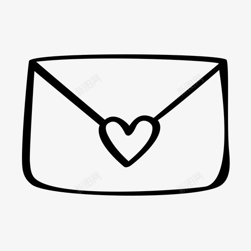 信封信情人节图标svg_新图网 https://ixintu.com 信 信封 情人节