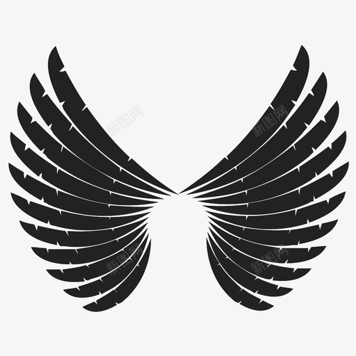 翅膀飞翔图标svg_新图网 https://ixintu.com 翅膀 飞翔